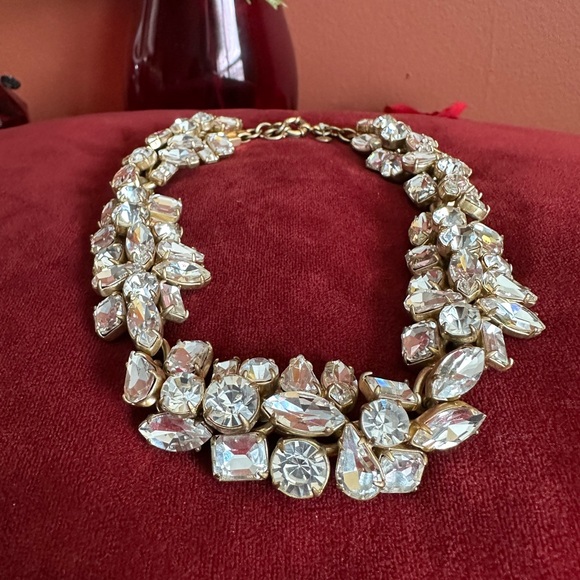 J. Crew Gold and Crystal Statement Necklace - Picture 5 of 8